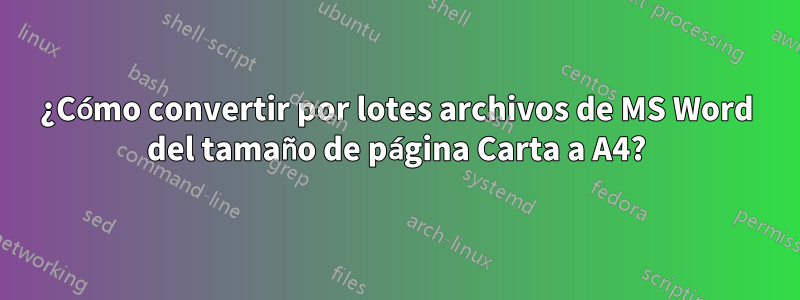 ¿Cómo convertir por lotes archivos de MS Word del tamaño de página Carta a A4?