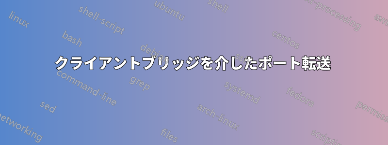 クライアントブリッジを介したポート転送