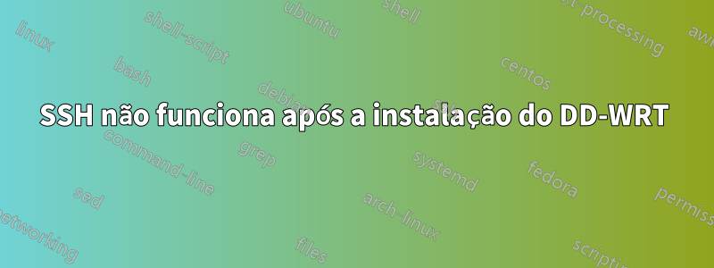 SSH não funciona após a instalação do DD-WRT