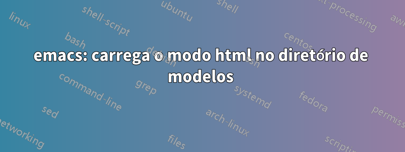 emacs: carrega o modo html no diretório de modelos