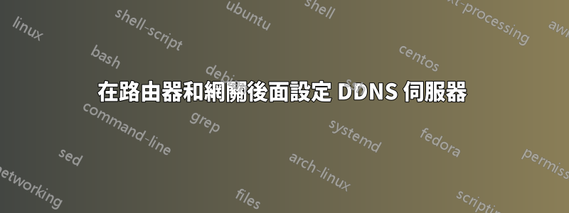 在路由器和網關後面設定 DDNS 伺服器