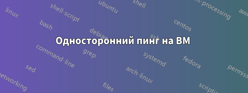 Односторонний пинг на ВМ