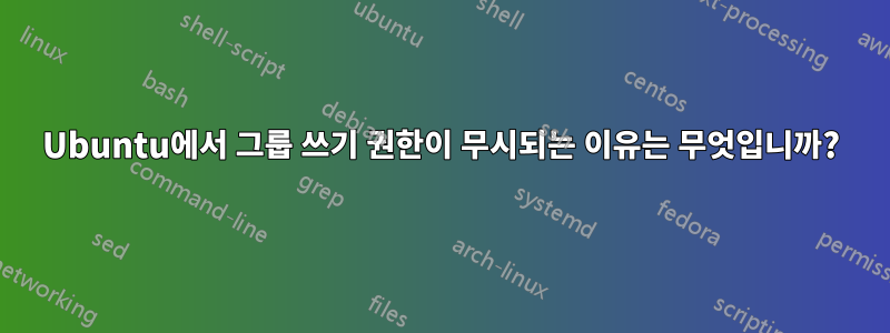 Ubuntu에서 그룹 쓰기 권한이 무시되는 이유는 무엇입니까?