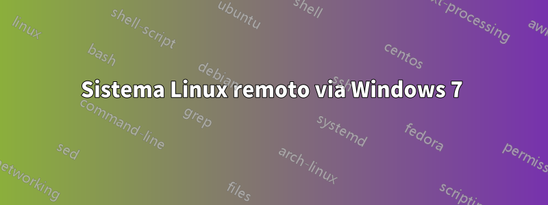 Sistema Linux remoto via Windows 7