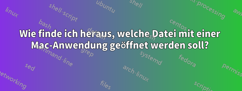 Wie finde ich heraus, welche Datei mit einer Mac-Anwendung geöffnet werden soll?