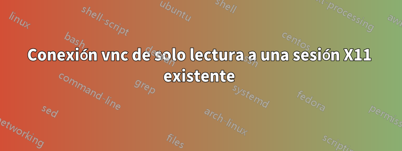 Conexión vnc de solo lectura a una sesión X11 existente