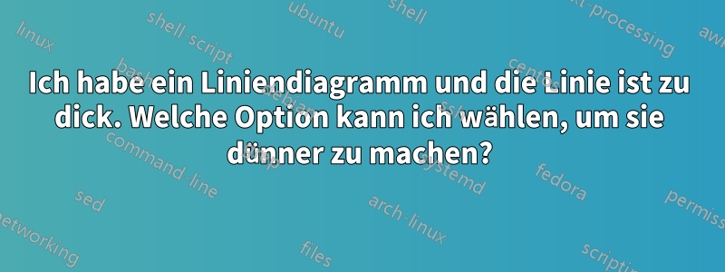 Ich habe ein Liniendiagramm und die Linie ist zu dick. Welche Option kann ich wählen, um sie dünner zu machen?