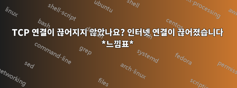 TCP 연결이 끊어지지 않았나요? 인터넷 연결이 끊어졌습니다 *느낌표*