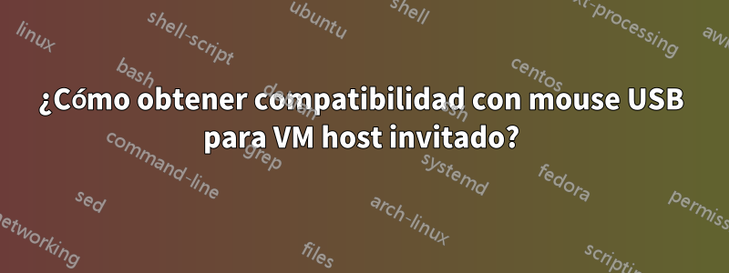 ¿Cómo obtener compatibilidad con mouse USB para VM host invitado?