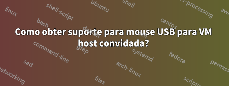 Como obter suporte para mouse USB para VM host convidada?