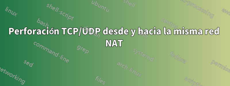 Perforación TCP/UDP desde y hacia la misma red NAT