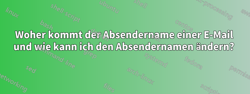 Woher kommt der Absendername einer E-Mail und wie kann ich den Absendernamen ändern?