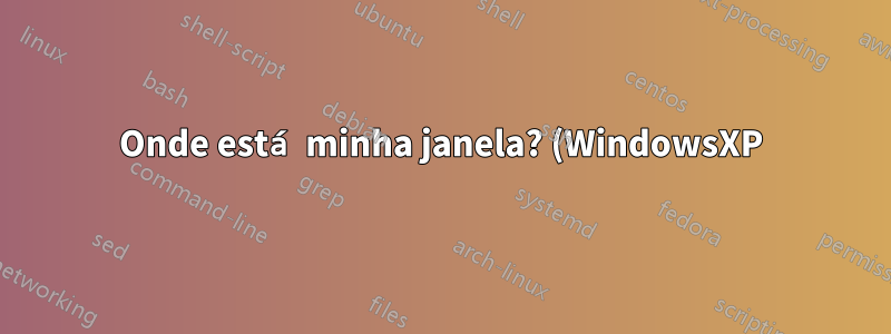 Onde está minha janela? (WindowsXP)