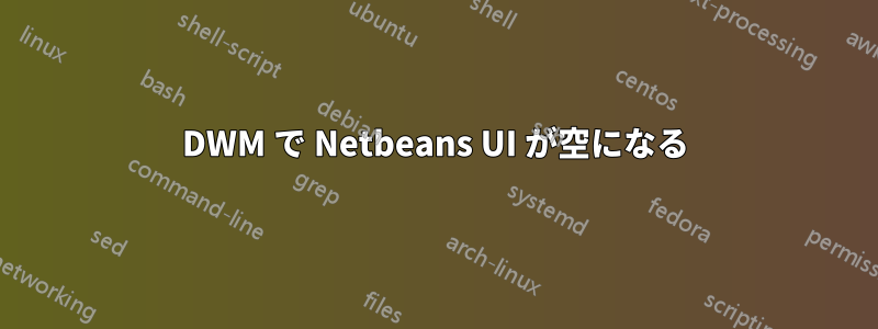 DWM で Netbeans UI が空になる