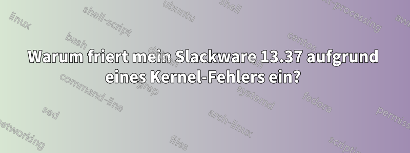 Warum friert mein Slackware 13.37 aufgrund eines Kernel-Fehlers ein?