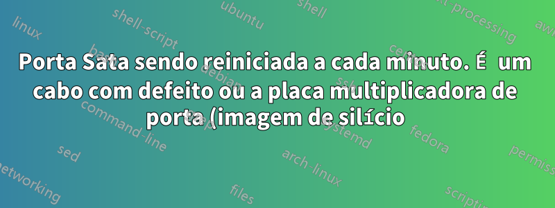 Porta Sata sendo reiniciada a cada minuto. É um cabo com defeito ou a placa multiplicadora de porta (imagem de silício)?