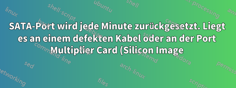 SATA-Port wird jede Minute zurückgesetzt. Liegt es an einem defekten Kabel oder an der Port Multiplier Card (Silicon Image)?