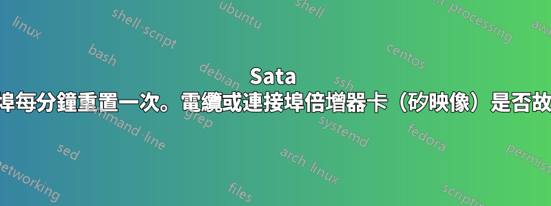 Sata 連接埠每分鐘重置一次。電纜或連接埠倍增器卡（矽映像）是否故障？