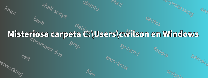 Misteriosa carpeta C:\Users\cwilson en Windows