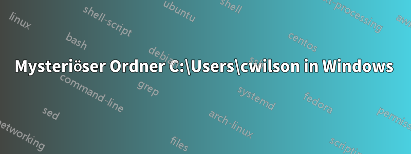 Mysteriöser Ordner C:\Users\cwilson in Windows