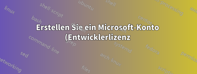 Erstellen Sie ein Microsoft-Konto (Entwicklerlizenz) ohne Telefonnummer