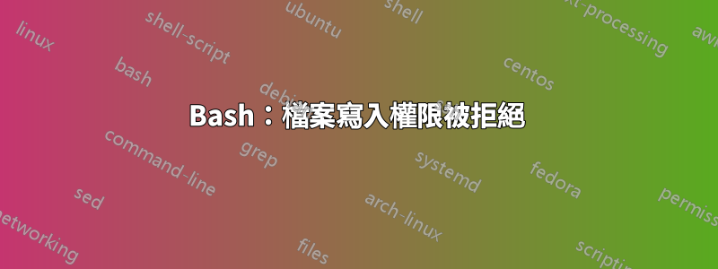 Bash：檔案寫入權限被拒絕