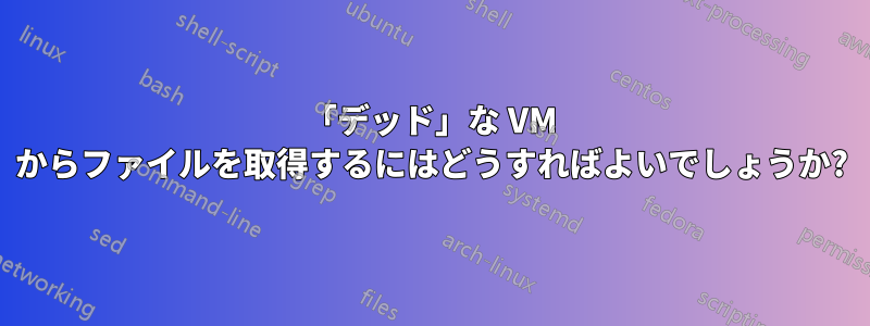 「デッド」な VM からファイルを取得するにはどうすればよいでしょうか?