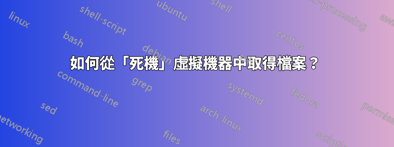 如何從「死機」虛擬機器中取得檔案？