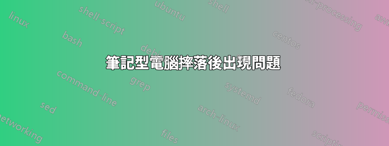 筆記型電腦摔落後出現問題