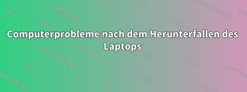 Computerprobleme nach dem Herunterfallen des Laptops