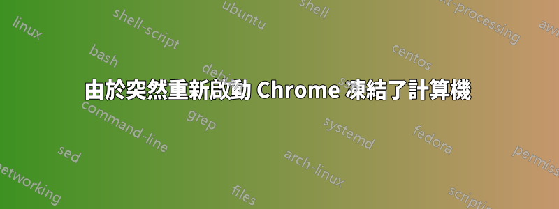 由於突然重新啟動 Chrome 凍結了計算機