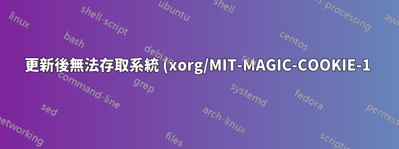 更新後無法存取系統 (xorg/MIT-MAGIC-COOKIE-1)