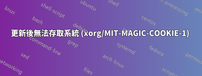 更新後無法存取系統 ​​(xorg/MIT-MAGIC-COOKIE-1)