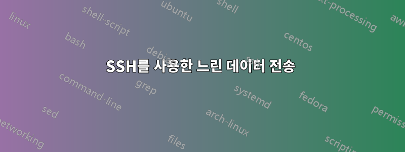 SSH를 사용한 느린 데이터 전송