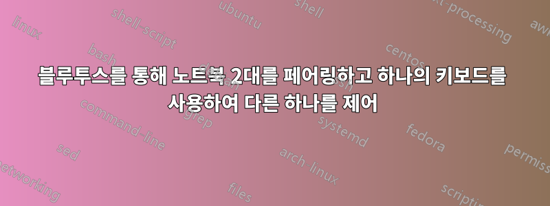 블루투스를 통해 노트북 2대를 페어링하고 하나의 키보드를 사용하여 다른 하나를 제어