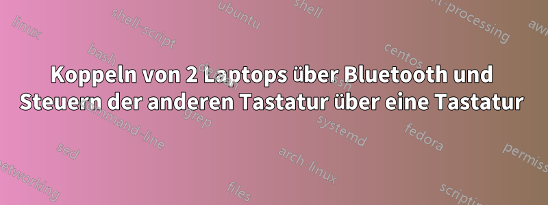 Koppeln von 2 Laptops über Bluetooth und Steuern der anderen Tastatur über eine Tastatur