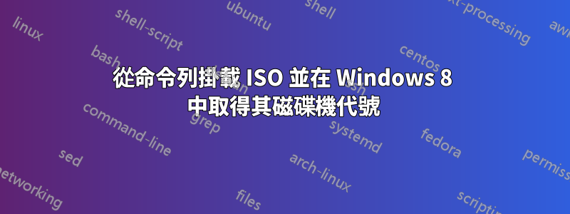 從命令列掛載 ISO 並在 Windows 8 中取得其磁碟機代號