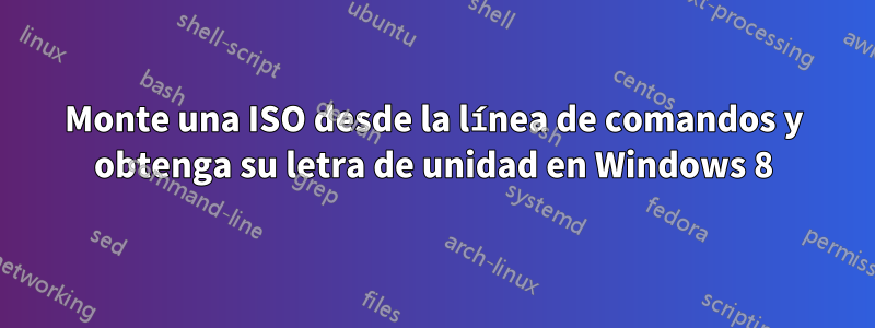 Monte una ISO desde la línea de comandos y obtenga su letra de unidad en Windows 8