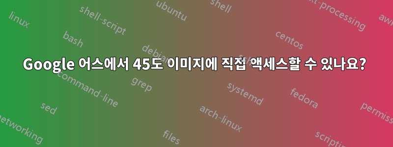 Google 어스에서 45도 이미지에 직접 액세스할 수 있나요?