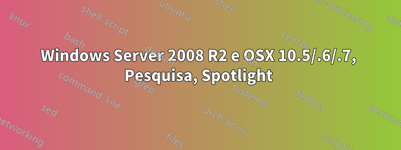 Windows Server 2008 R2 e OSX 10.5/.6/.7, Pesquisa, Spotlight