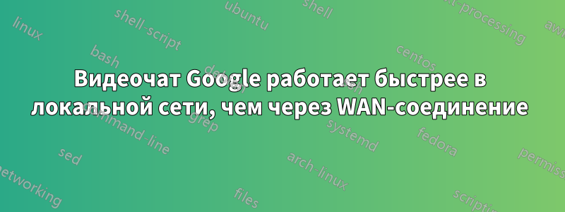 Видеочат Google работает быстрее в локальной сети, чем через WAN-соединение