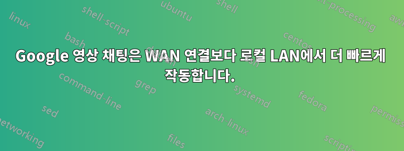 Google 영상 채팅은 WAN 연결보다 로컬 LAN에서 더 빠르게 작동합니다.