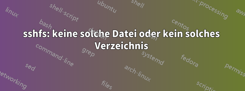 sshfs: keine solche Datei oder kein solches Verzeichnis