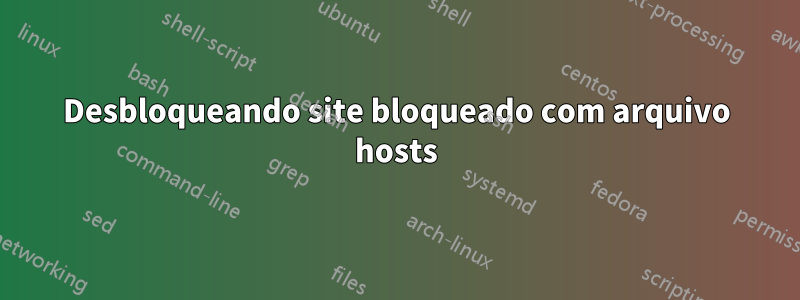 Desbloqueando site bloqueado com arquivo hosts