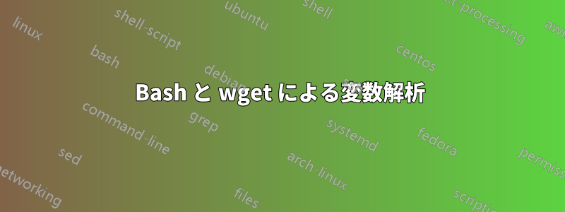 Bash と wget による変数解析