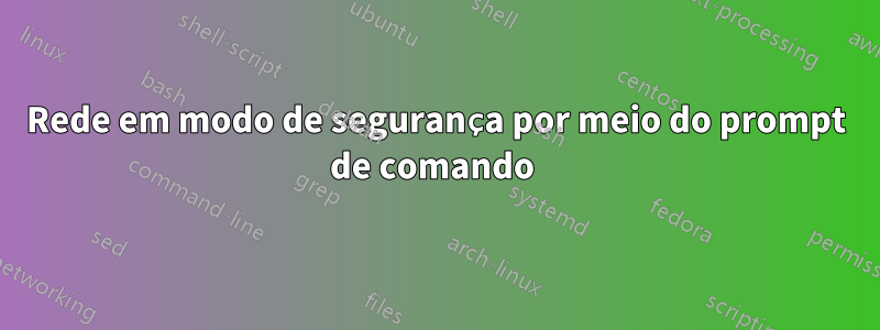 Rede em modo de segurança por meio do prompt de comando 