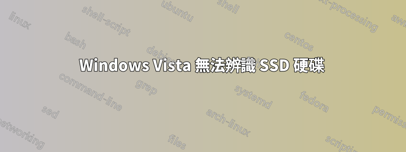 Windows Vista 無法辨識 SSD 硬碟