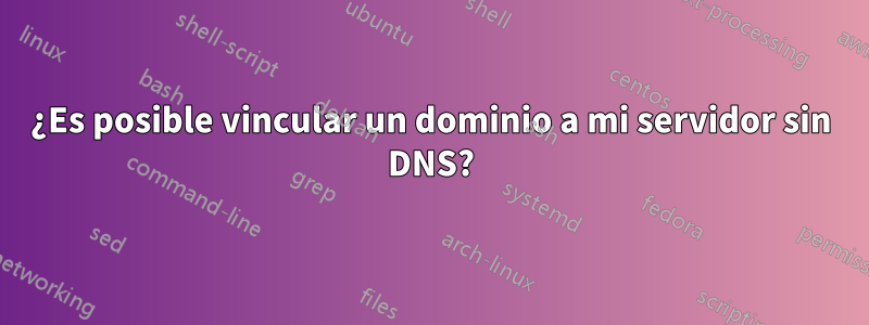 ¿Es posible vincular un dominio a mi servidor sin DNS?