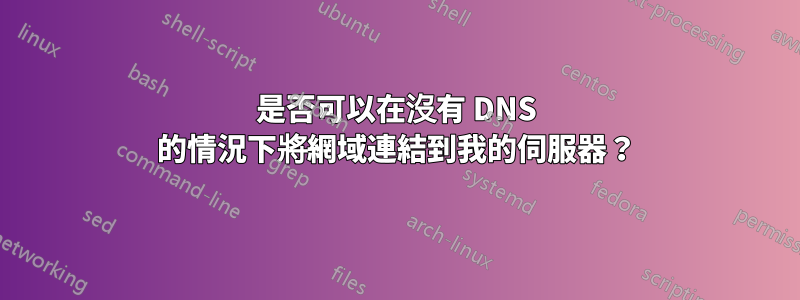 是否可以在沒有 DNS 的情況下將網域連結到我的伺服器？