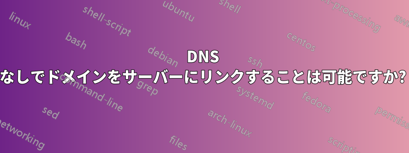 DNS なしでドメインをサーバーにリンクすることは可能ですか?